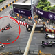 Illustration for article titled Horror Crash at World's Tightest Street Circuit Sends Car Flying Through Safety Fencing